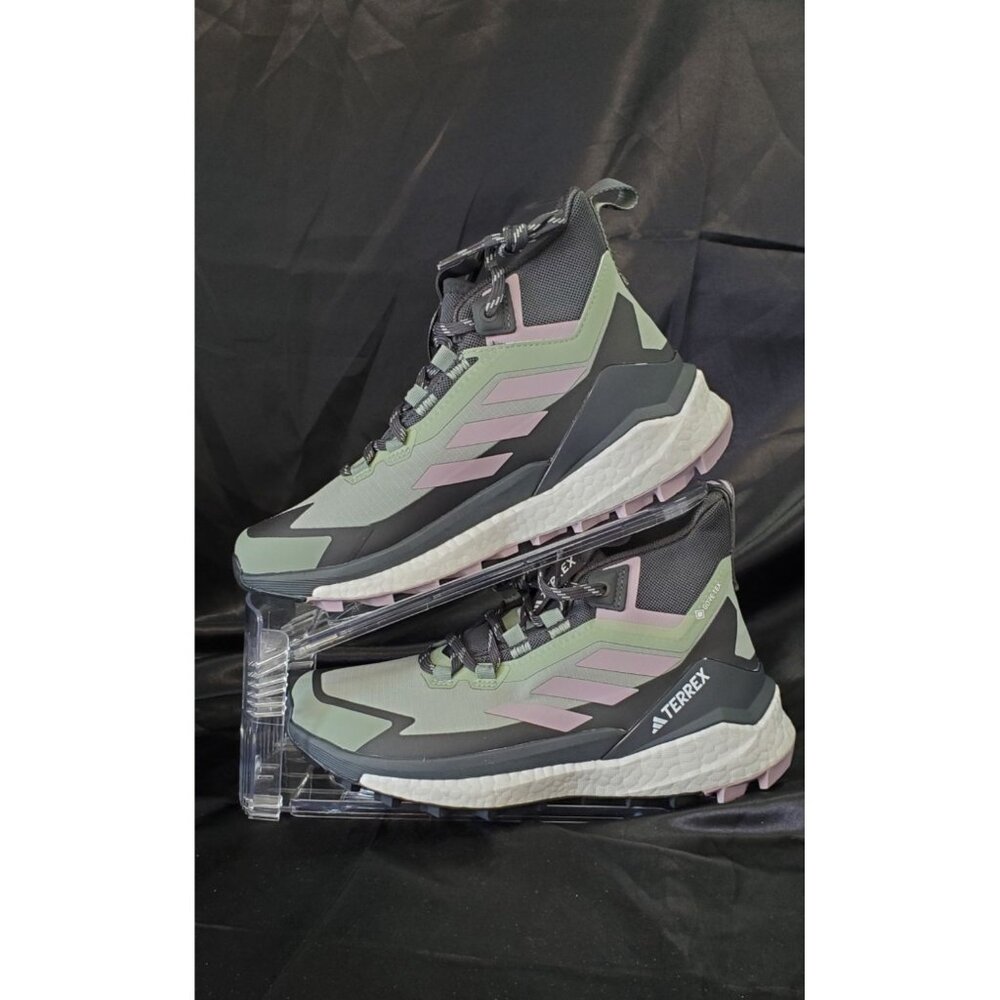 NEW Adidas Terrex Free Hiker 2 GORE-TEX Womens (Silver Green/Preloved Fig) 7M